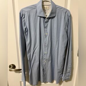 Ted Baker Light Blue and White Stripe Dress Shirt